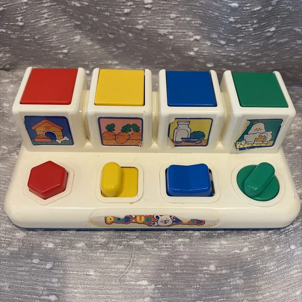 Vintage 1985‎ Pop Up Pets Activity Toy Animals Shelcore Pop Up Baby Toy